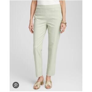 Chico's Women Brigitte Crosshatch Ankle Pants Size 4R (US 20R) Slimming Preppy